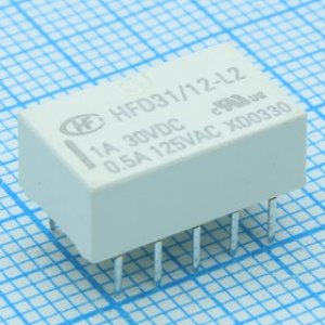 HFD31/12-L2, Сигнальное реле 12В 1А на защелках HFD31/12-L2, Сигнальное реле 12В 1А на защелках