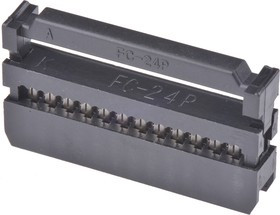 61202423021, 24-Way IDC Connector Socket for Cable Mount, 2-Row