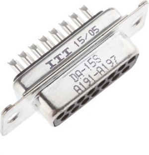 121073-2306 D, ORIGINAL D 15 Way Panel Mount D-sub Connector Socket