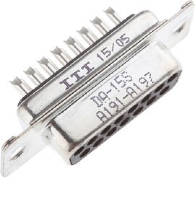121073-2306 D, ORIGINAL D 15 Way Panel Mount D-sub Connector Socket