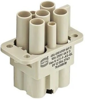 09120062765, Heavy Duty Power Connectors Han Q 4/2-F Insert AS 2,5-6mm 09120062765, Heavy Duty Power Connectors Han Q 4/2-F Insert AS 2,5-6mm