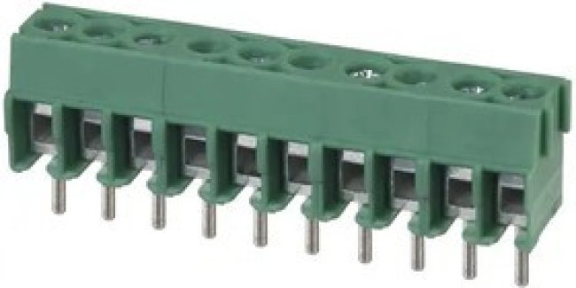PCB terminal, 10 pole, pitch 3.5 mm, AWG 26-16, 17.5 A, screw connection, green, 1984691 PCB terminal, 10 pole, pitch 3.5 mm, AWG 26-16, 17.5 A, screw connection, green, 1984691