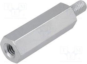 TFM-M3X8/DR224, Дистанцирующая стойка с резьбой, Внутр.резьба M3, 8мм, сталь