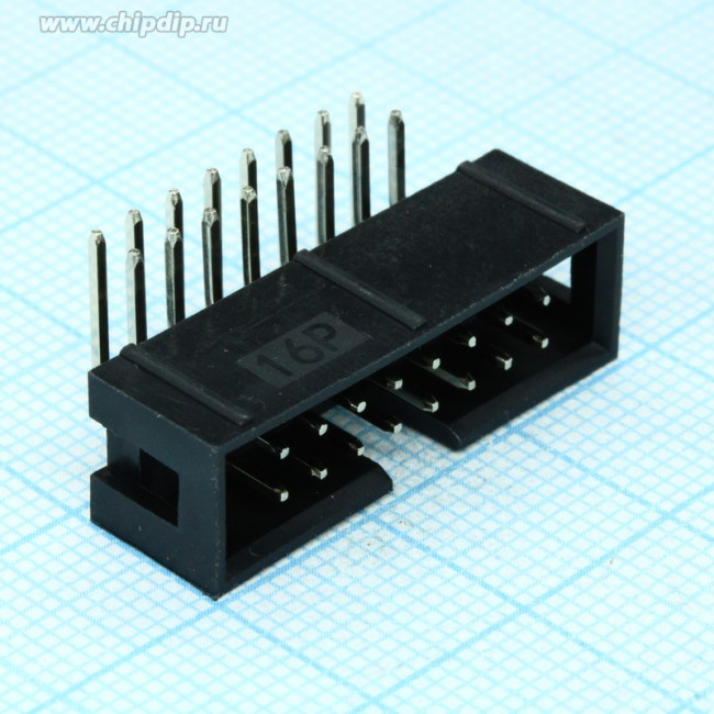 KLS1-202-16-S-B, вилка на плату / BH-16 (IDC-16MS) (KLS1-202-16-S-B)
