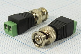 Разъем BNC вилка - разъем клеммный 2EDGR5,08 розетка