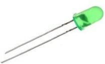 FYL-5013GD, Светодиод 5мм/зеленый/ 570нм/20мкд/60°