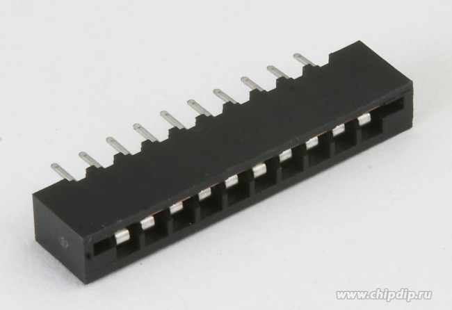 DS1020-10ST1D, (FB-10), FPC разъем для шлейфа на плату прямой 10pin, шаг 2.54мм