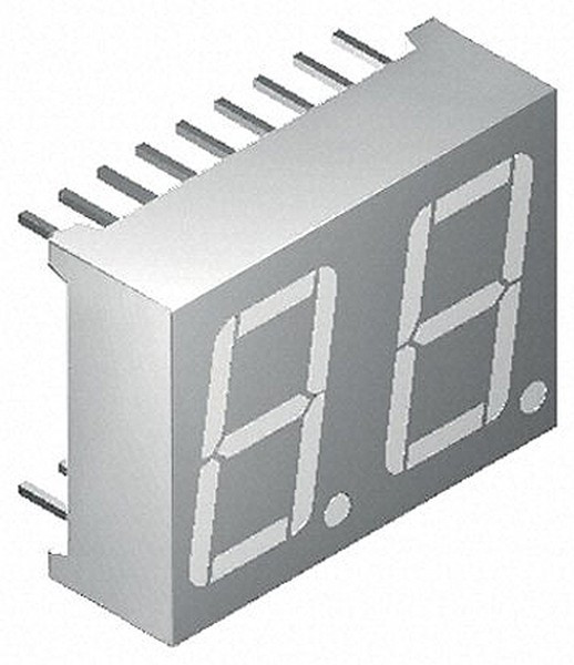 DA56-11SURKWA, 2-х разрядный индикатор 14,22мм/красный/630нм/ 9000....24000мКд/ОА