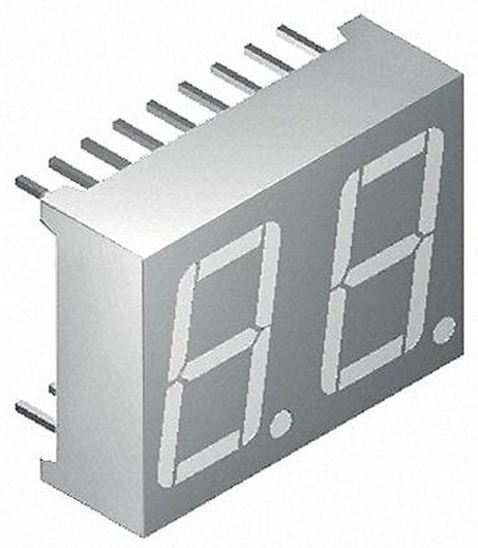 DA56-11SURKWA, 2-х разрядный индикатор 14,22мм/красный/630нм/ 9000....24000мКд/ОА