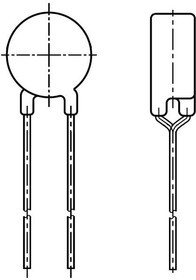 B59850C0120A570, Термистор с ПТК, 10Ом, THT, 265В, C850 серия