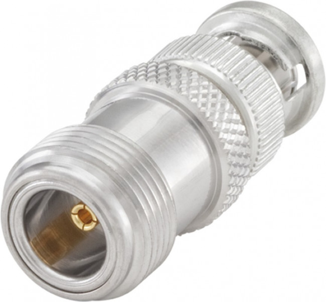 51S153-K00N5, RF Adapters - Between Series BNC Plug to Type N Straight Adapter