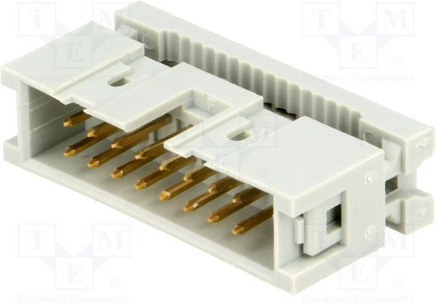 DS1015-16NN0A, Вилка, IDC, "папа", PIN: 16, IDC, на шлейф, 1,27мм, позолота