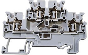 CXDL2.5(E)DD1, Двухуровневая клемма, пружинные зажимы проводника до 2.5 мм.кв. 1A 1000V, с диодной с