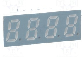 KW4-311AVA, Дисплей: LED, 7-сегментный, 8мм, 0,31", II.зн: 4, красный, 10-20мкд
