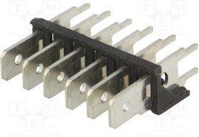 KEYS7836, Наконечник: плоский, 6,3мм, 0,8мм, THT, сталь, луженые, 500В, прямой