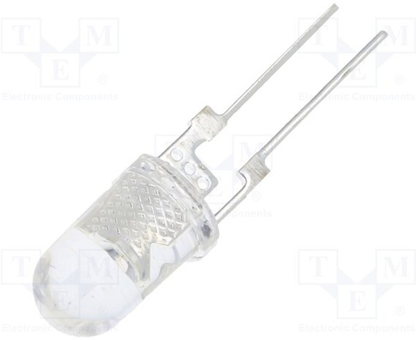 OSG5XA5141R-150MA, LED; 5mm; green; 43000?50000mcd; 40°; Front: convex; 3.3?3.8V