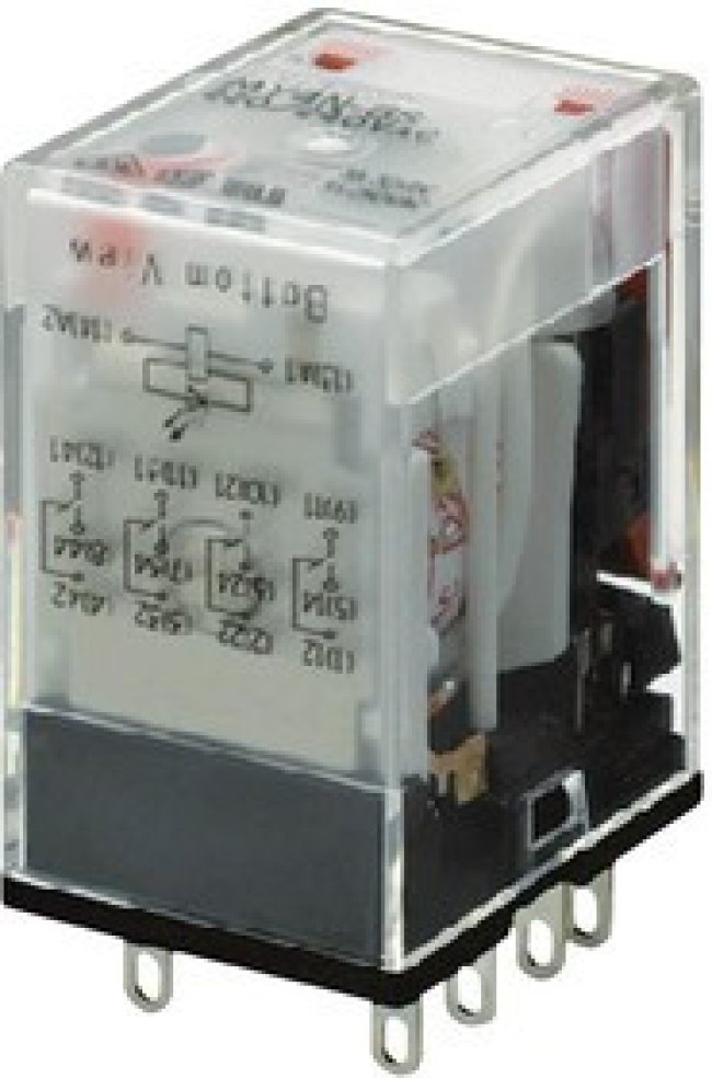 MY4-GS DC24, Реле питания, 4PDT, 24 В DC, 3 А, MY-GS Series, Гнездо, Без Защелки