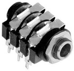 ACJM-MC, Телефонный аудио разъем, Mono, 6.35mm, 2 контакт(-ов), Гнездо, Монтаж в Панель