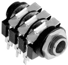 ACJM-MC, Телефонный аудио разъем, Mono, 6.35mm, 2 контакт(-ов), Гнездо, Монтаж в Панель ACJM-MC, Телефонный аудио разъем, Mono, 6.35mm, 2 контакт(-ов), Гнездо, Монтаж в Панель