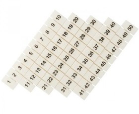 Маркеры для JXB-ST 6 с нумерацией 1-50 PROxima 100 шт., zb-st-6-1-50