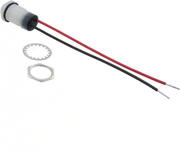 657-1003-303F, LED Panel Mount Indicators White 100fL 12V Flat Lens