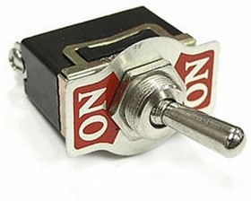 KN3(C)-102 on-on, Тумблер двухпозиционный однополюсный KN3(C)-102, 53х15.8х29 мм, ON-ON, SPDT, 6 А, 250 В, 50 мОм, 3 контакта, под винт