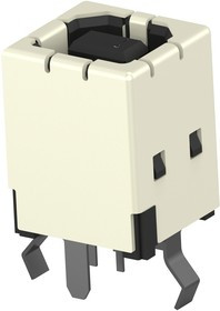 5788336-2, Разъем USB, USB Типа B, USB 2.0, Гнездо, 4 вывод(-ов), Монтаж в Сквозное Отверстие, Вертикальный