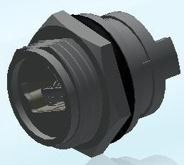 690-W05-260-044, Гнездо; USB B mini; на панель; пайка; прямой; IP67