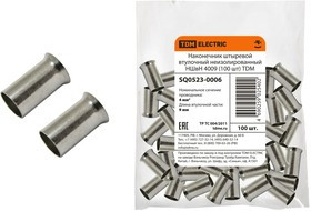 Наконечник штыревой втулочный неизолированный НШвН 4009 (100 шт) TDM