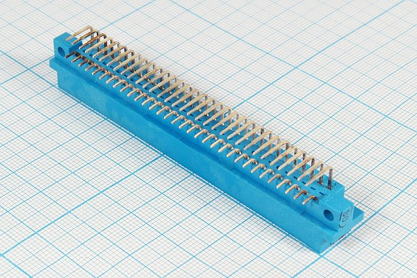 Прямоугольный соединитель штекер, шаг P2,5мм, 96P, 3x32,A+C=2x32=64P, 64 контакта, угловой, СНП59-64В-23-2; №432 штек ПрС\P2,5\96P\\угл\СНП5