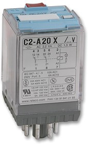 C2-A20X/120VAC, POWER RELAY, DPDT, 250VAC, 30VDC, 10A