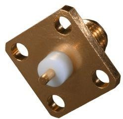 142-1701-121, RF Connectors / Coaxial Connectors 4 Hole Flange Mnt JK Recpt;gold