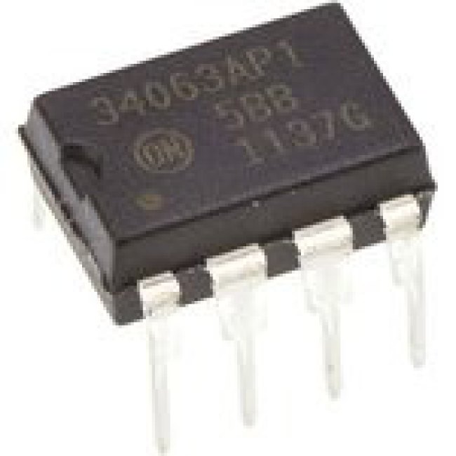MC34063AP1G, Повышающий/ понижающий преобразователь напряжения, [DIP-8]