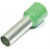 Клемма наконечник на кабель, 6,8x18мм, 6,2мм, 16,0мм2, обжимная, зеленый, LT160018