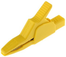 972405103, Crocodile Clip, Brass Contact, 32A, Yellow 972405103, Crocodile Clip, Brass Contact, 32A, Yellow