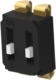 EDS02SNNNTU04Q, DIP / SIP переключатель, приподнятый, 2 схем(-а), Ползунок, SMD (Поверхностный Монтаж), SPST, 24 В