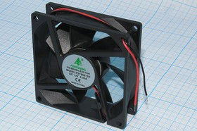 Вентилятор постоянного тока 12 Вольт, 80x80x25мм, шариковый подшипник, 3000об/мин; №ВН440B вент 80x80x25\ 12В\0,30А\2L\ ШП\FSY80B12H\