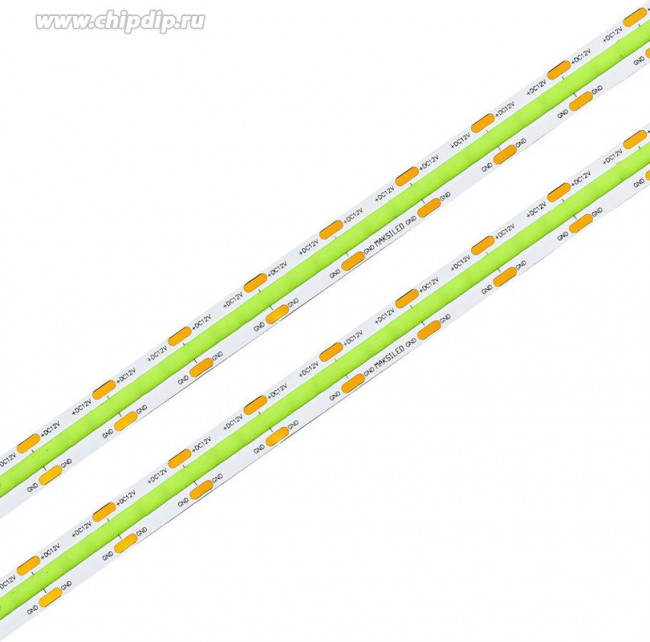 ML-R504-COB-G-S, Лента светодиодная COB, зеленый, 12В, 12Вт/м, 504д/м, 618лм/м, IP20, 10мм, 1м