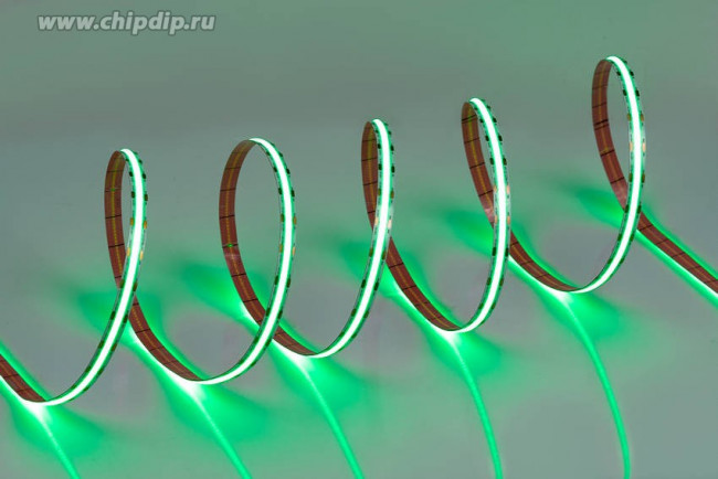 ML-R504-COB-G-S, Лента светодиодная COB, зеленый, 12В, 12Вт/м, 504д/м, 618лм/м, IP20, 10мм, 1м