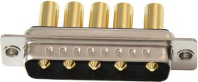 680M5W5103L411, D-Sub Mixed Contact Connectors Power Combo D Solder Cup 5W5/M/40A/SC