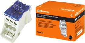 Распределительный блок на DIN-рейку РБ-160 1П 160А (1х70+1x16/6x16) TDM