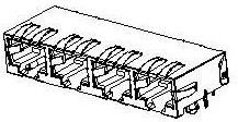 44560-0014, Modular Connectors / Ethernet Connectors 8/8 4 PORTS RA LOW PROFILE