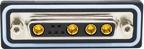 CDFS9W4203L411, Комбинированный разъем D Sub, IP67, NANOOK Series, DB-9W4, Гнездо, 9 контакт(-ов)