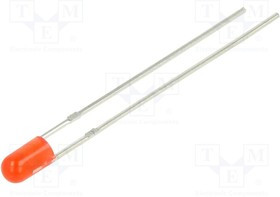 304VD2J-1B, LED; 3mm; red; 600mcd; 60°; Front: convex; 1.6?2.4V