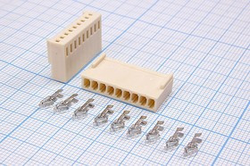 KLS1-2.54-09-H (HU-09), Разъём питания низковольтный, шаг 2.54мм, гнездо на кабель; Q-2225 K гн пит HU\1x 9\P2,54\каб\\KLS1- 2,54-09H\[HU-09