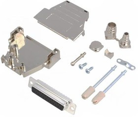 DSSK25-M-DBS-K, Разъем D-Sub; PIN: 25; вилка; "мама"; пайка; на провод; черный