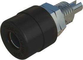 930176100, Black Female Banana Socket, 4 mm Connector, Solder Termination, 32A, 30 V ac, 60V dc, Tin