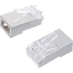 TWT-PL45/S-8P8C, Коннектор RJ-45 8P8C FTP Кат. 5e экранированный, универсальный, 100 шт. в упак. PL4 TWT-PL45/S-8P8C, Коннектор RJ-45 8P8C FTP Кат. 5e экранированный, универсальный, 100 шт. в упак. PL4
