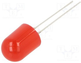 OSR5JAA134B, LED; 10mm; red; 220?330mcd; 30°; Front: flat; 1.8?2.6V; Pitch: 2.54mm