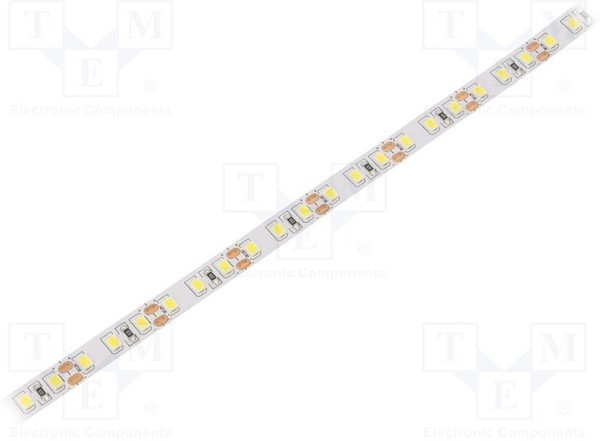 HH-S120F008-2835-12 CW WHITE PCB IP20, Лента LED, белый холодный, 2835, 12В, LED/м: 120, 8мм, белая PCB